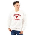thumbnail image 1 of Florida Beach Lover FL Spring Break Unisex Plus Fleece Graphic Sweatshirt Brisco Brands 4X, 1 of 5