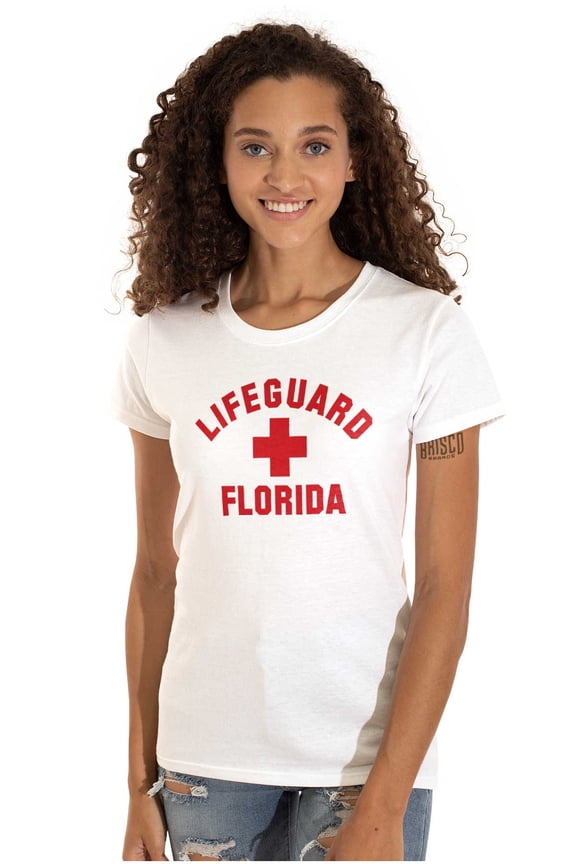 Florida Beach Lover FL Spring Break Womens Slim Fit Graphic Tee Brisco Brands S