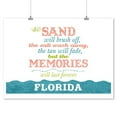 thumbnail image 1 of Florida - Beach Memories Last Forever - Lantern Press Artwork (9x12 Art Print, Wall Decor Travel Poster), 1 of 1