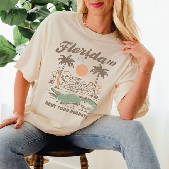 Florida Beach Shirt, Florida T-Shirt, Florida Beach Vibes Shirt, Aesthetic Graphic Tee, Her, Florida Trip - Sfs531 TSHIRT All Size S-5XL