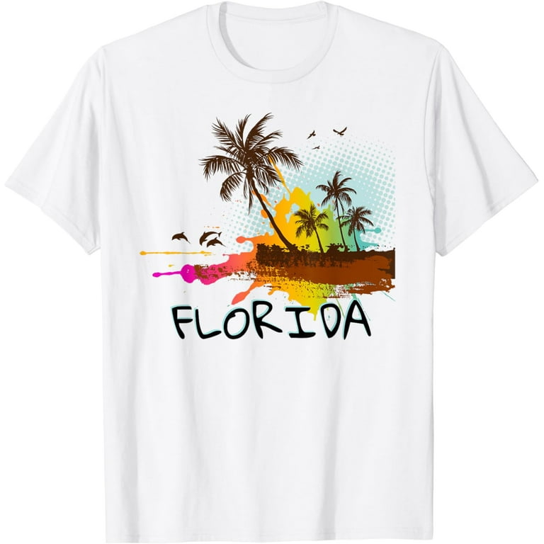 Florida Beach Vacation Tshirt - Art Shirt For Ocean Lovers Florida Beach Vacation Tshirt - Art Shirt For Ocean Lovers