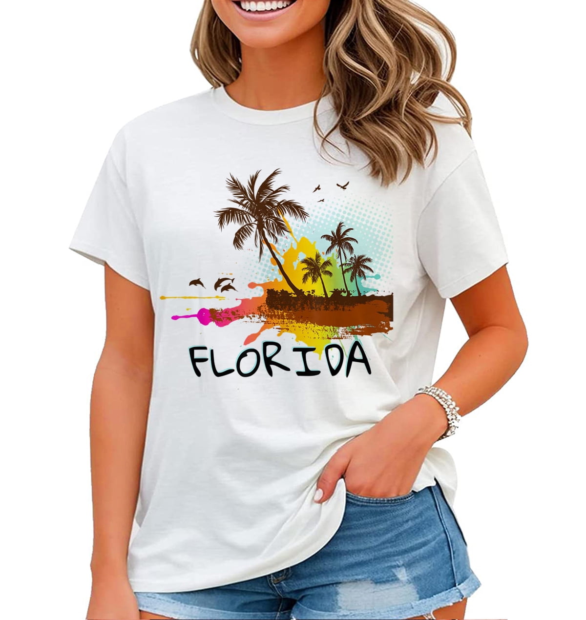 Florida Beach Vacation Tshirt - Art Shirt For Ocean Lovers Florida Beach Vacation Tshirt - Art Shirt For Ocean Lovers