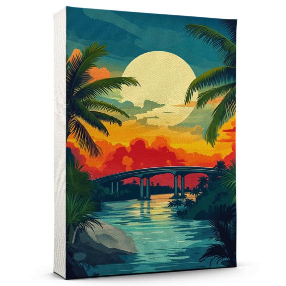Florida Canvas, Travel Canvas, City Prints Wall Decor, United States Canvas Decor, Florida Travel Canvas, United States Canvas - 106AZ469