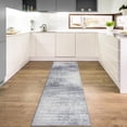 thumbnail image 1 of Florida Collection Distressed Modern Abstract Polypropylene Indoor Area Runner Rug (Grey, 2' x 7'), 1 of 4