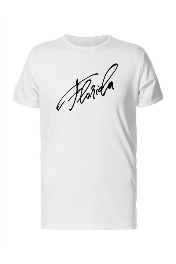 Florida, Cool Swirl Quote, State T-Shirt Men -Image by Shutterstock, Male Large
