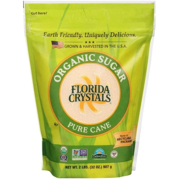 Florida Crystals Organic Cane Sugar 2 lb (Pack of 6)
