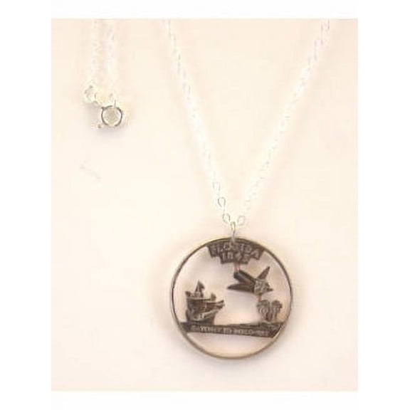 Florida Cut-Out Coin Jewelry Necklace