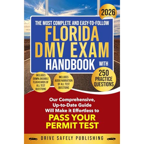 Pre-Owned Florida DMV Exam Handbook with 250 Practice Questions