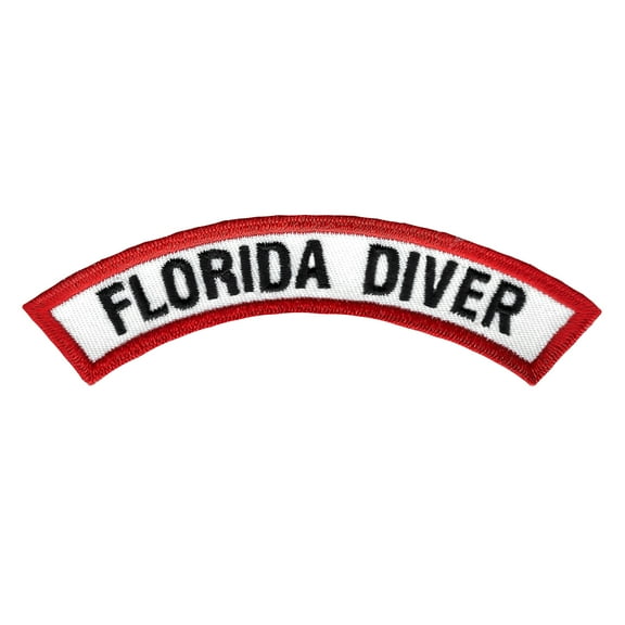 Florida Diver Scuba Chevron Embroidered Iron-On Patch