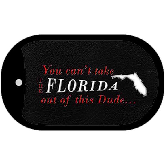 Florida Dude Novelty Metal Dog Tag Necklace DT-11263 2" x 1" Dog Tag (DT)