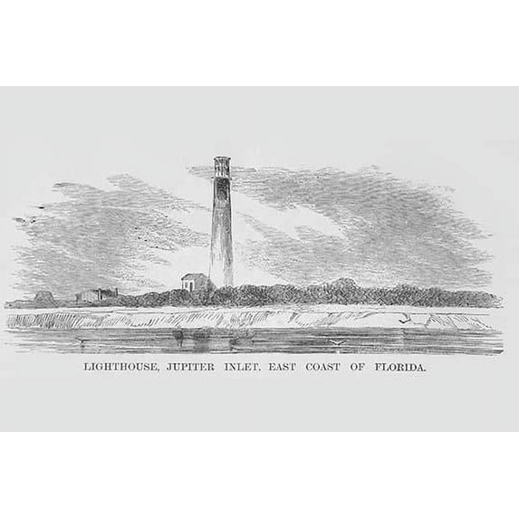 Florida East Coast Lighthouse, Jupiter-Fine Art Canvas Print (20" x 30")