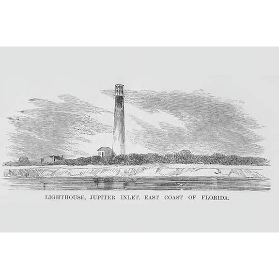 Florida East Coast Lighthouse, Jupiter-Fine Art Canvas Print (20" x 30")