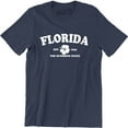 thumbnail image 1 of Florida Est. 1845 The Sunshine Country State Tourist Map Men's T-Shirt, 1 of 4