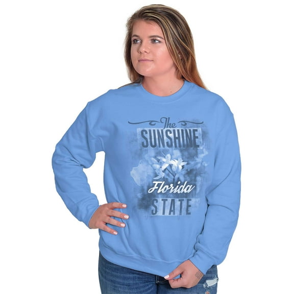 Florida FL Cute State Flower Souvenir Women Crewneck Sweatshirt Brisco Brands L