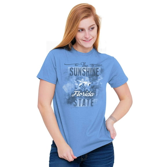 Florida FL Cute State Flower Souvenir Women's Graphic T Shirt Tees Brisco Brands L