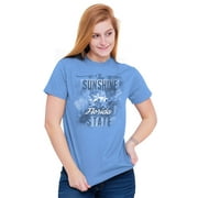 Florida FL Cute State Flower Souvenir Womens Graphic T Shirt Tees Brisco Brands L
