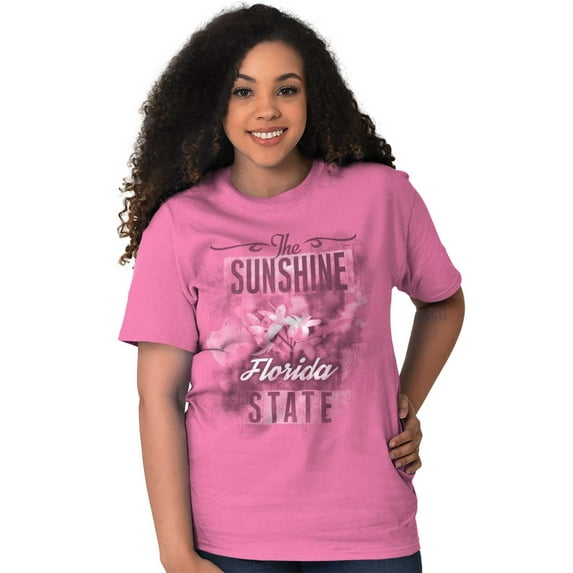 Florida FL Cute State Flower Souvenir Women's Graphic T Shirt Tees Brisco Brands M