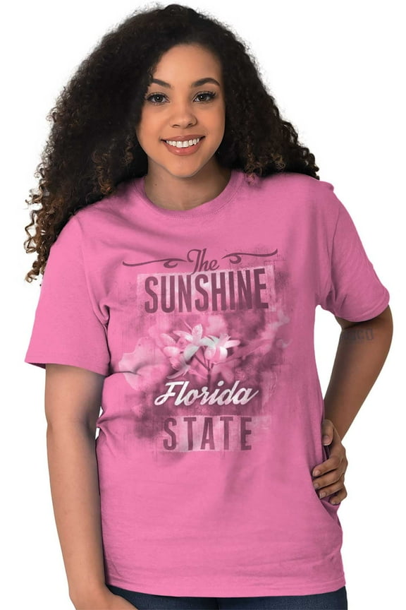 Florida FL Cute State Flower Souvenir Women's Graphic T Shirt Tees Brisco Brands X