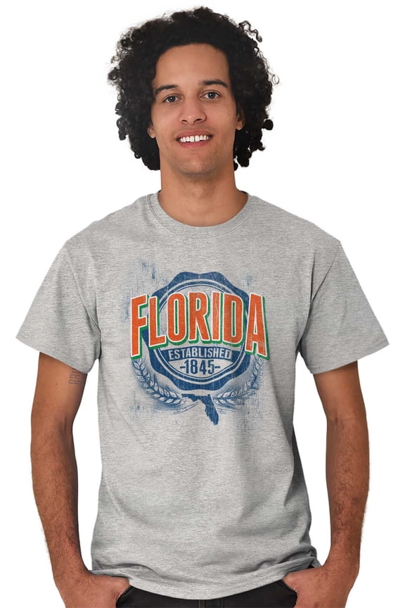 Florida FL Student Campus Pride Men's Graphic T Shirt Tees Brisco Brands L