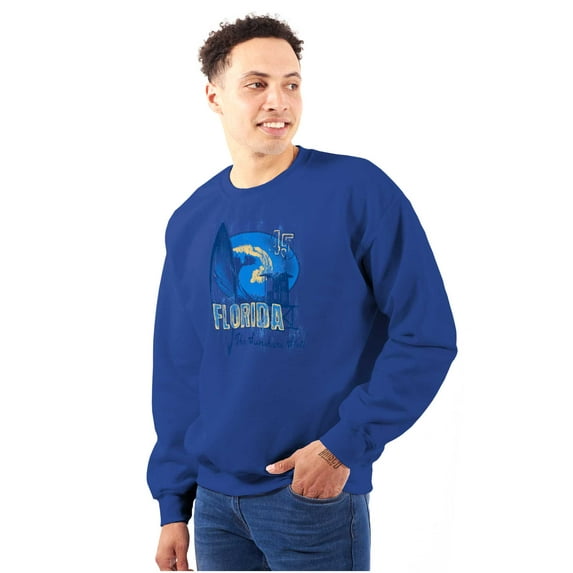 Florida FL Surf Sunshine State Surfer Sweatshirt for Men or Women Brisco Brands X