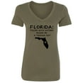 thumbnail image 1 of Florida: Filled With Gators Womens V-Neck Tee, 1 of 1