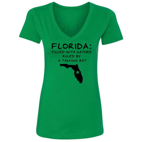 Florida: Filled With Gators Womens V-Neck Tee
