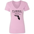 thumbnail image 1 of Florida: Filled With Gators Womens V-Neck Tee, 1 of 1