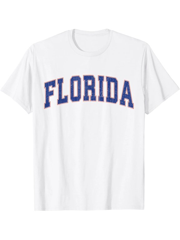 Florida Fl Vintage Athletic Sports Orange Style 80S 90S T-Shirt WHITE Unisex S-5XL Hot Trending Shirt Birthday Gift