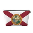 thumbnail image 1 of Florida Flag Purse Organizer Handbags Totes Leather Zipper Printing Bag For Women Travel Toiletry Bag, 1 of 7