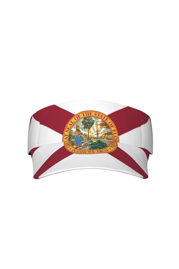 Florida Flag Visor Hats Adjustable Beach Sun Visors Sports Outdoor Visor For Women Men