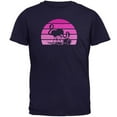 thumbnail image 1 of Florida Flamingo Retro Sunset Mens T Shirt Navy LG, 1 of 1