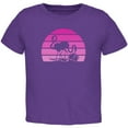 thumbnail image 1 of Florida Flamingo Retro Sunset Toddler T Shirt Purple 2T, 1 of 1