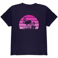 thumbnail image 1 of Florida Flamingo Retro Sunset Youth T Shirt Navy YLG, 1 of 1