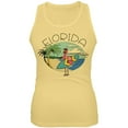 thumbnail image 1 of Florida Flamingo Summer Beach Juniors Soft Tank Top Yellow MD, 1 of 1