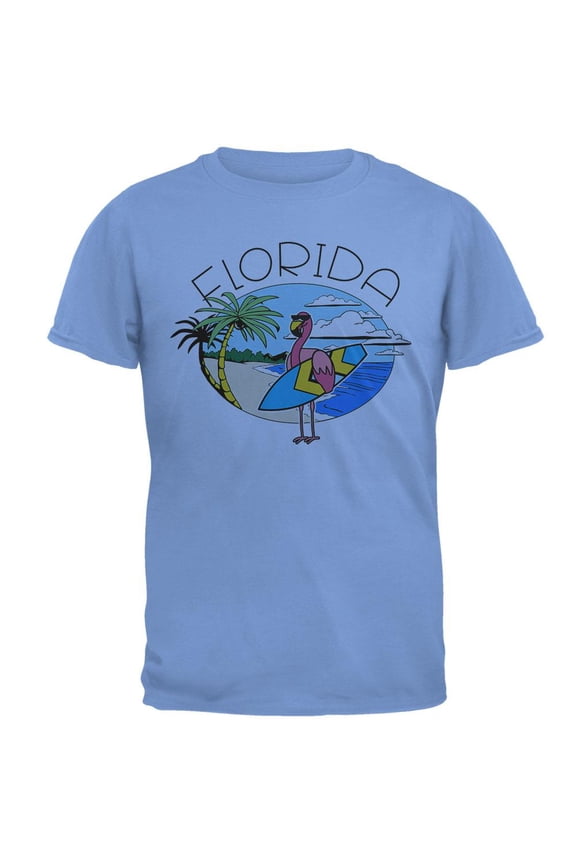 Florida Flamingo Summer Beach Mens T Shirt