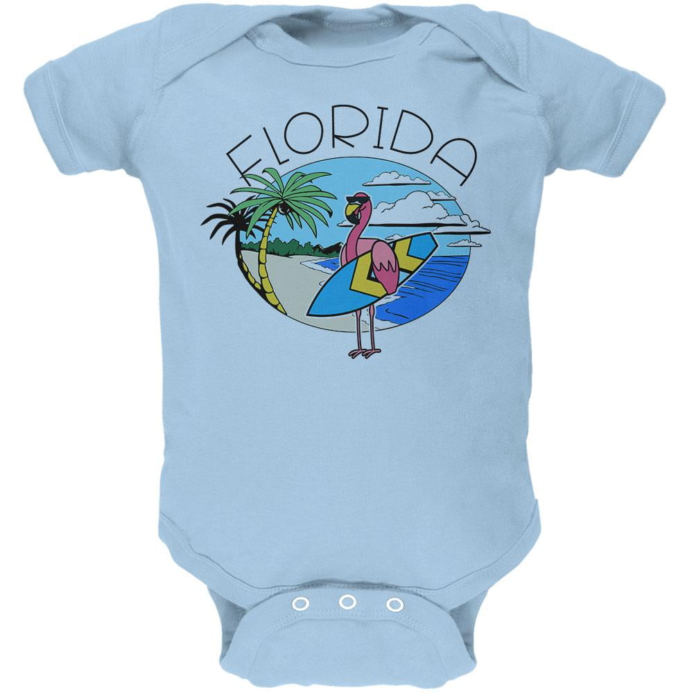 Flamingo Florida Baby Onesie Flamingo Florida Baby Onesie