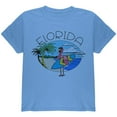 thumbnail image 1 of Florida Flamingo Summer Beach Youth T Shirt Carolina Blue YXL, 1 of 1