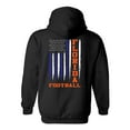 thumbnail image 1 of Florida Football Team Color Blue & Orange American Flag Unisex Hoodie-Black-xxxl, 1 of 4