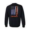 thumbnail image 1 of Florida Football Team Color Orange and Blue American Flag Mens Crewneck Pullover Sweatshirt-Black-xxxl, 1 of 4