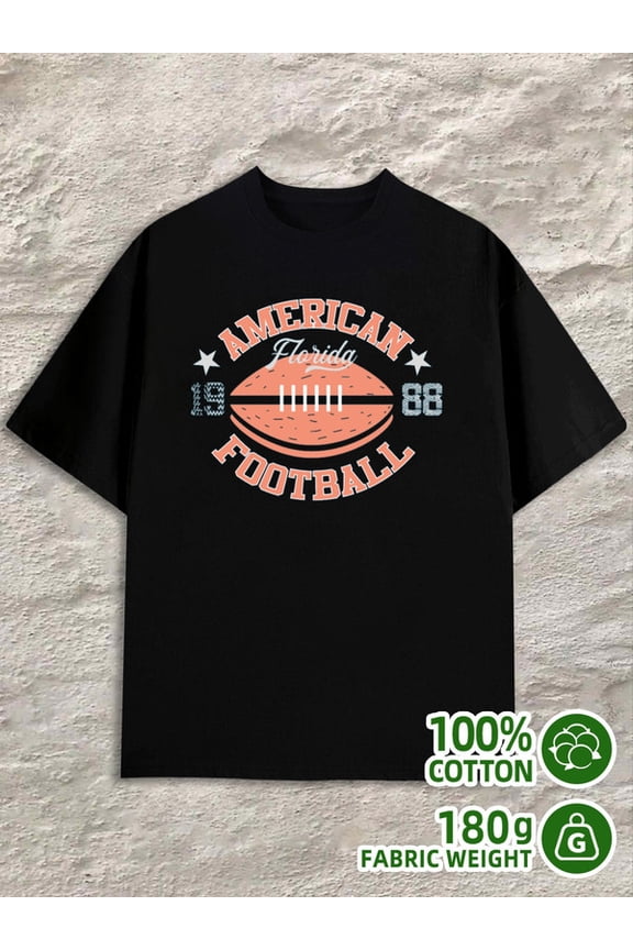 Florida Football Tee men's black 180G 100% Cotton Breathable fabric,round neck,short sleeves Retro Unisex Shirt Crewneck tshirts Original Unisex Shirt Crewneck tshirts