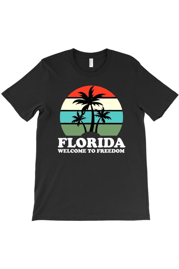 Florida Freedom To Freedom Palm Themed Funny and Cool State and Pride H224 Unisex T-Shirt, Up to 5XL Available