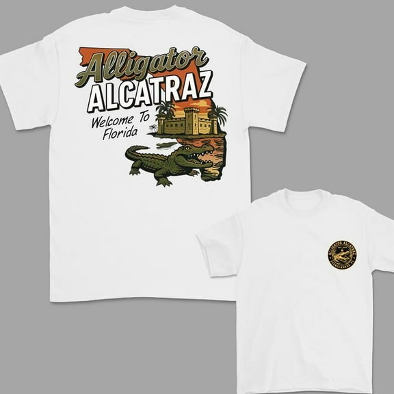 Florida Gator Tee Cotton Short sleeves and round neckline Fashion casual versatility White S-5XL