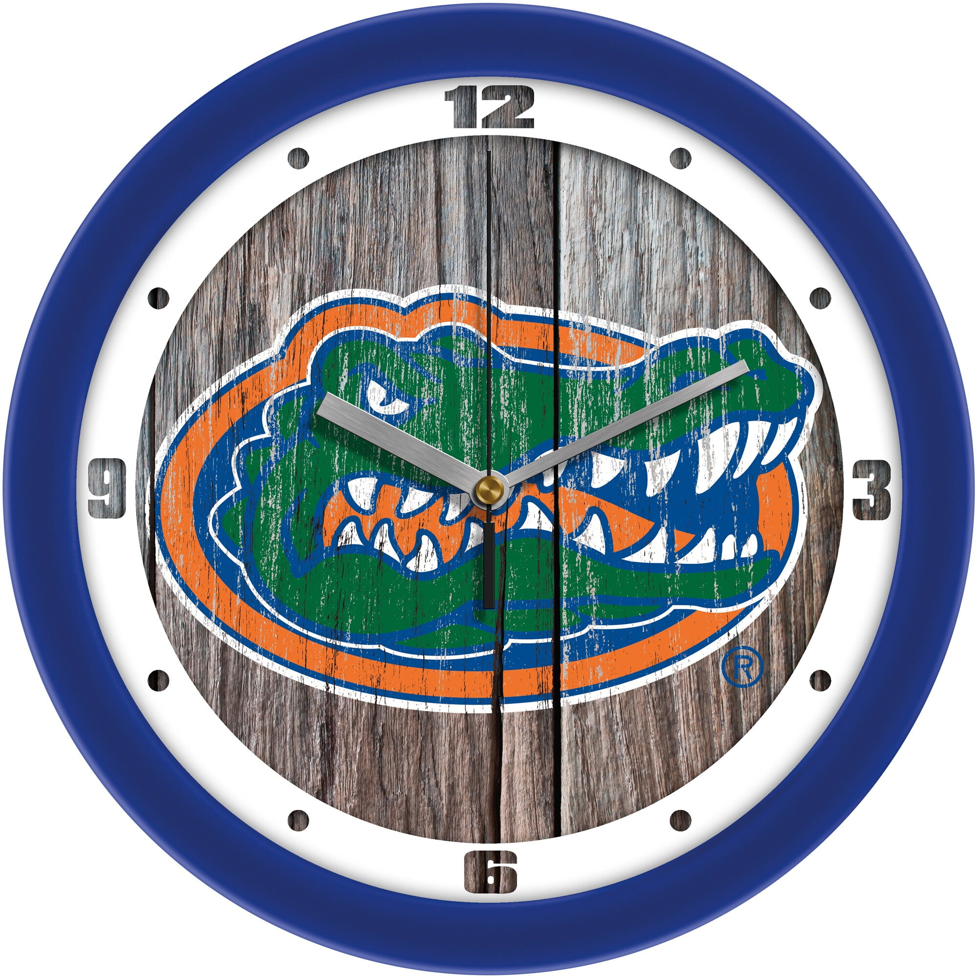 Florida Gators 11.5'' Suntime Premium Glass Face Weathered Wood Wall