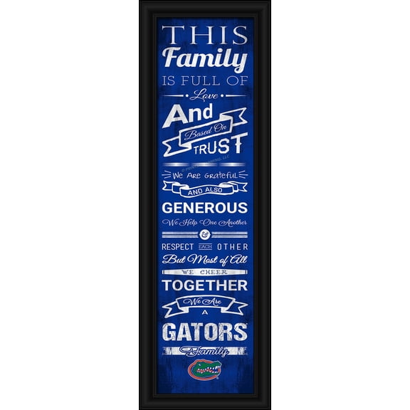 Florida Gators Family Cheer Print 8"x24"