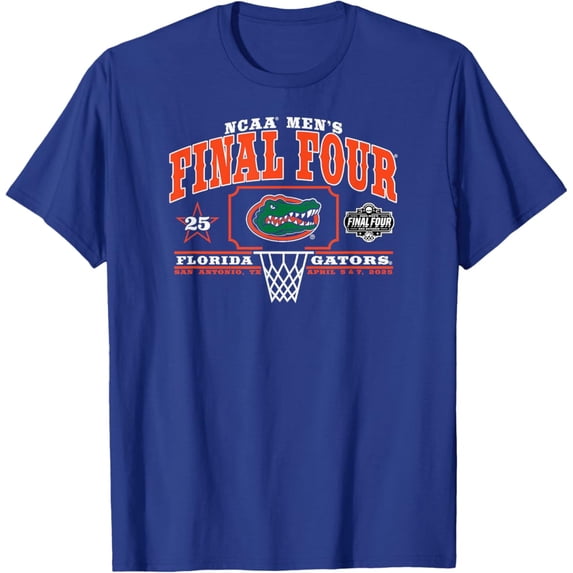 Florida Gators Final Four 2025 Men'S Hoop Royal Vintage T-Shirt