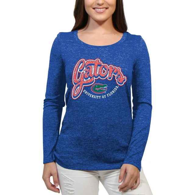 Florida Gators Funky Script Women'S/Juniors Team Long Sleeve Scoop Neck