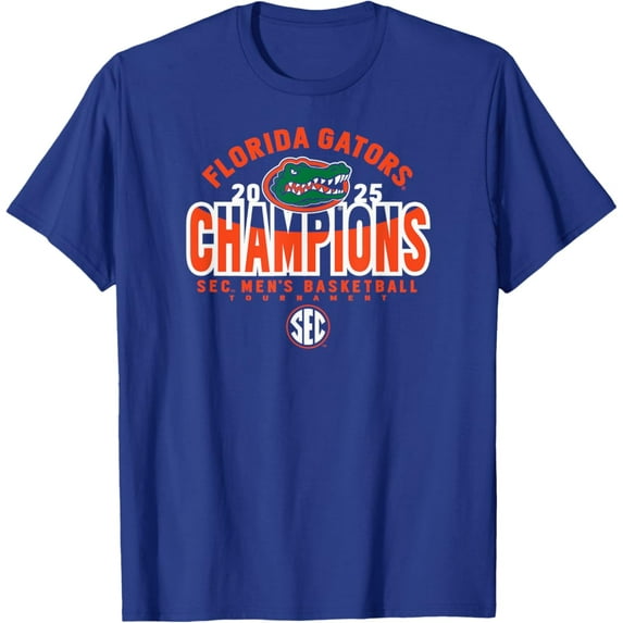 Florida Gators Men'S Sec Champs 2025 Royal Vintage T-Shirt
