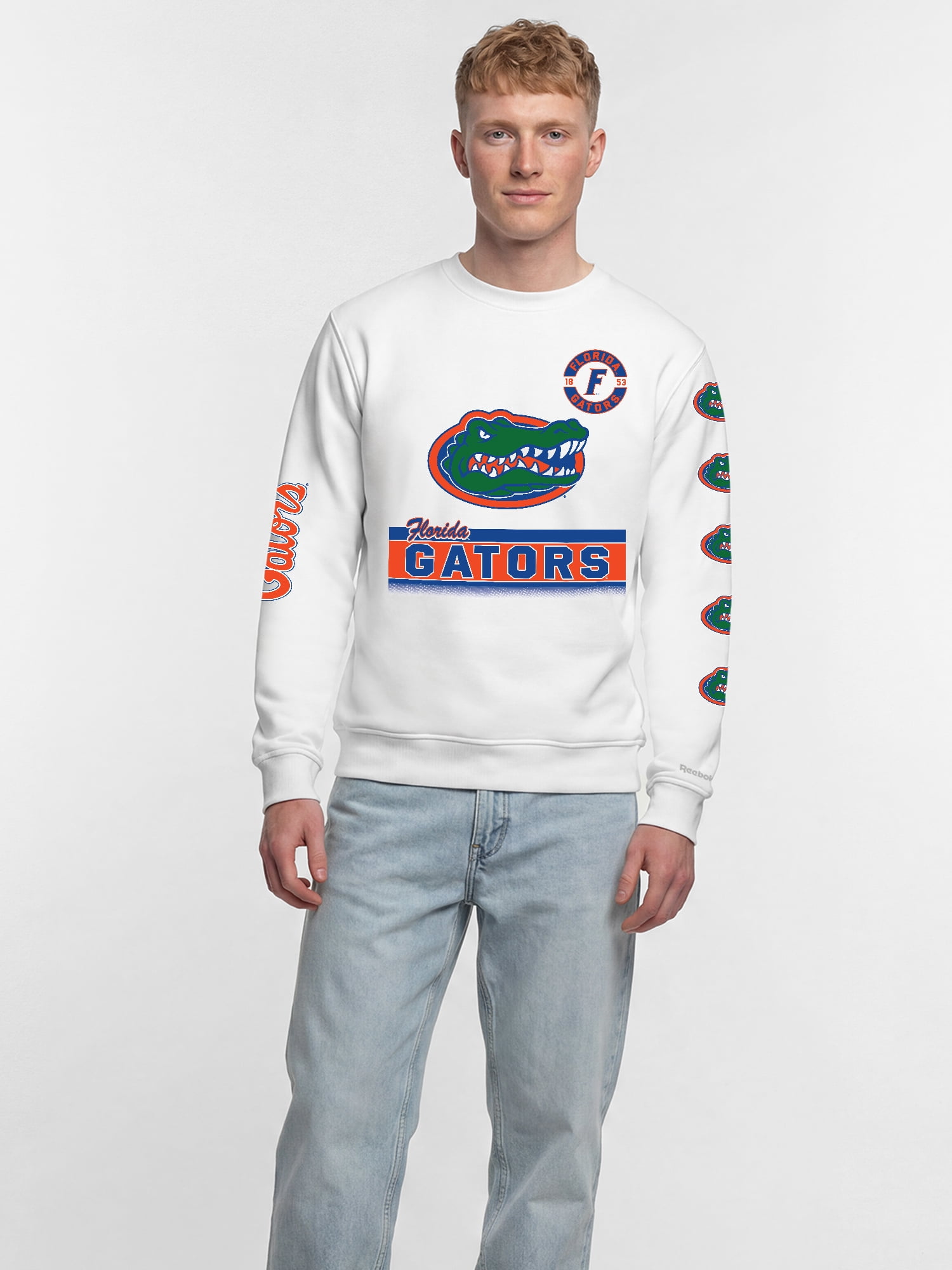 Florida Gators Reebok Mens White Crew Sweatshirt