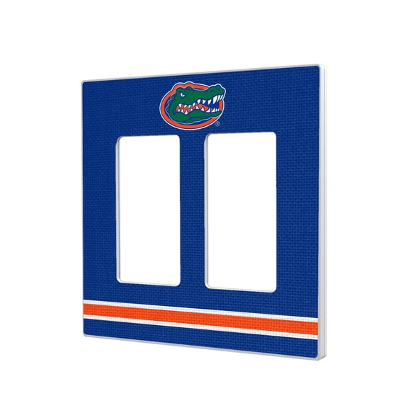Florida Gators Stripe Design Double Rocker Light Switch Plate