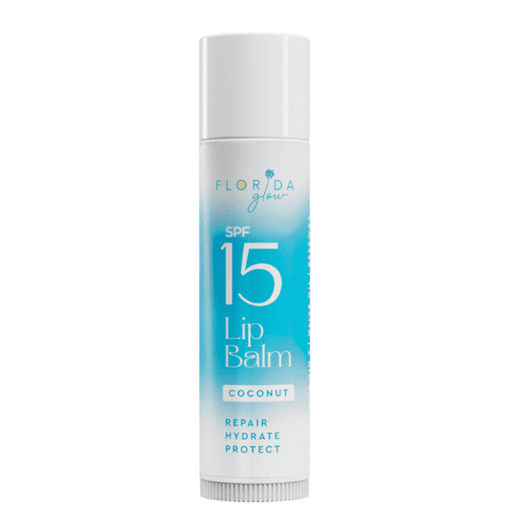 Florida Glow SPF15 Lip Balm with Sunflower Oil & Vitamin E, Hydrating Oxybenzone Free Lip Sunscreen